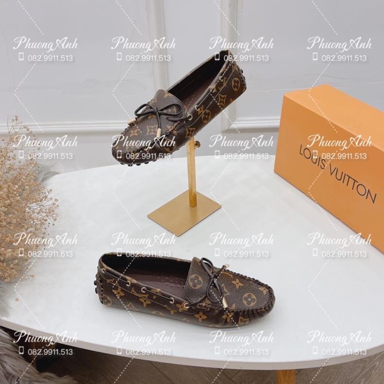 Giầy Moca LV Hoa Nâu
