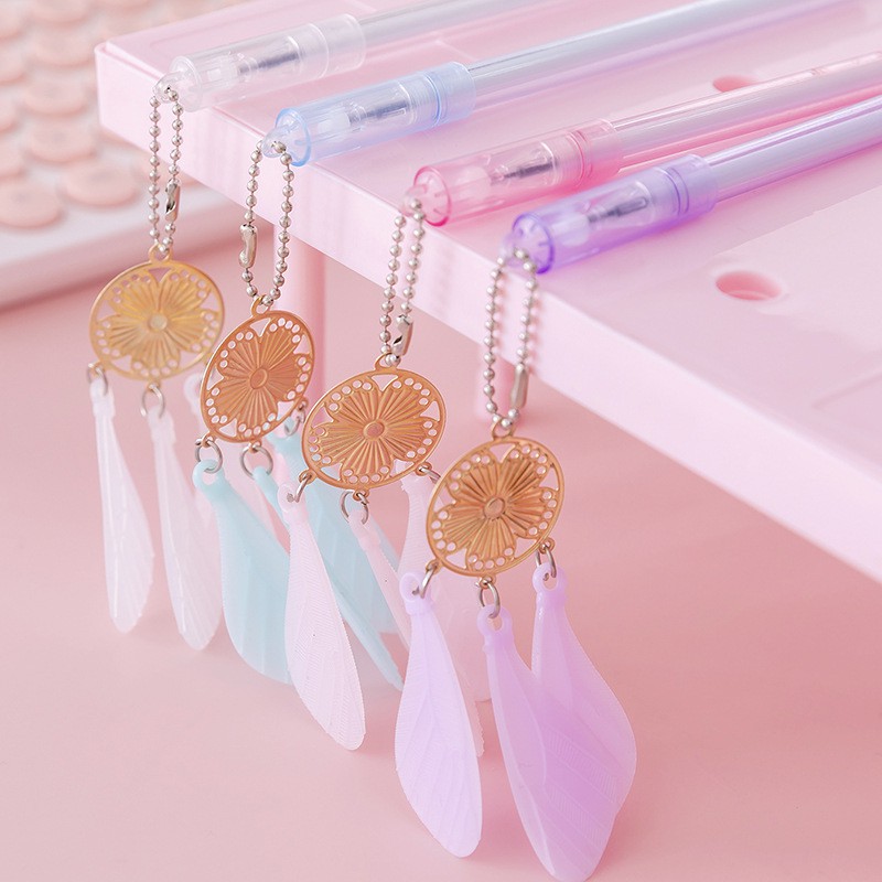 Bút Móc xích mực gel hình Dream catcher Pison, mực đen ngòi kim 0.38mm - SP0529 - 1 cái