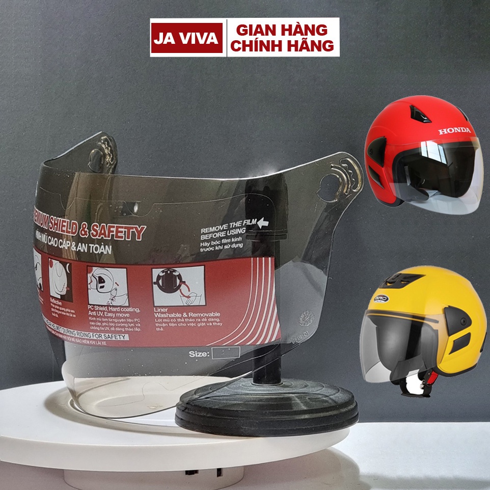 Kính thay thế GRO dành cho mũ bảo hiểm 3/4 đầu Honda, GRO, OSAKAR, Asia, Royal
