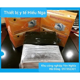 Khẩu trang kháng khuẩn 😷Freeship😷 Hướng Dương (Combo 4 Hộp) Xanh/Trắng/Xám/Đen 4 Lớp (50C)