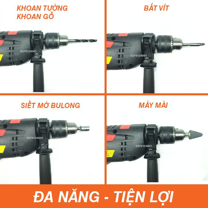 Máy khoan đa năng 2000w - Máy Khoan bê tông, tường, bắt vít, gỗ, kim loại, gạch, siết bu lông