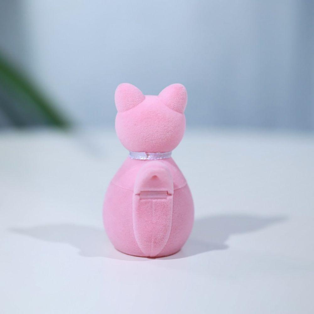 Hộp Đựng Nhẫn Hình Rùa / Rùa / Mèo Hoạt Hình Bằng Nhung Dễ Thương Xinh Xắn