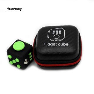 ★Hu 1Pc Fidget Cube Toys Storage Case Anti Stress Reliever Cube Box Christmas Gift
