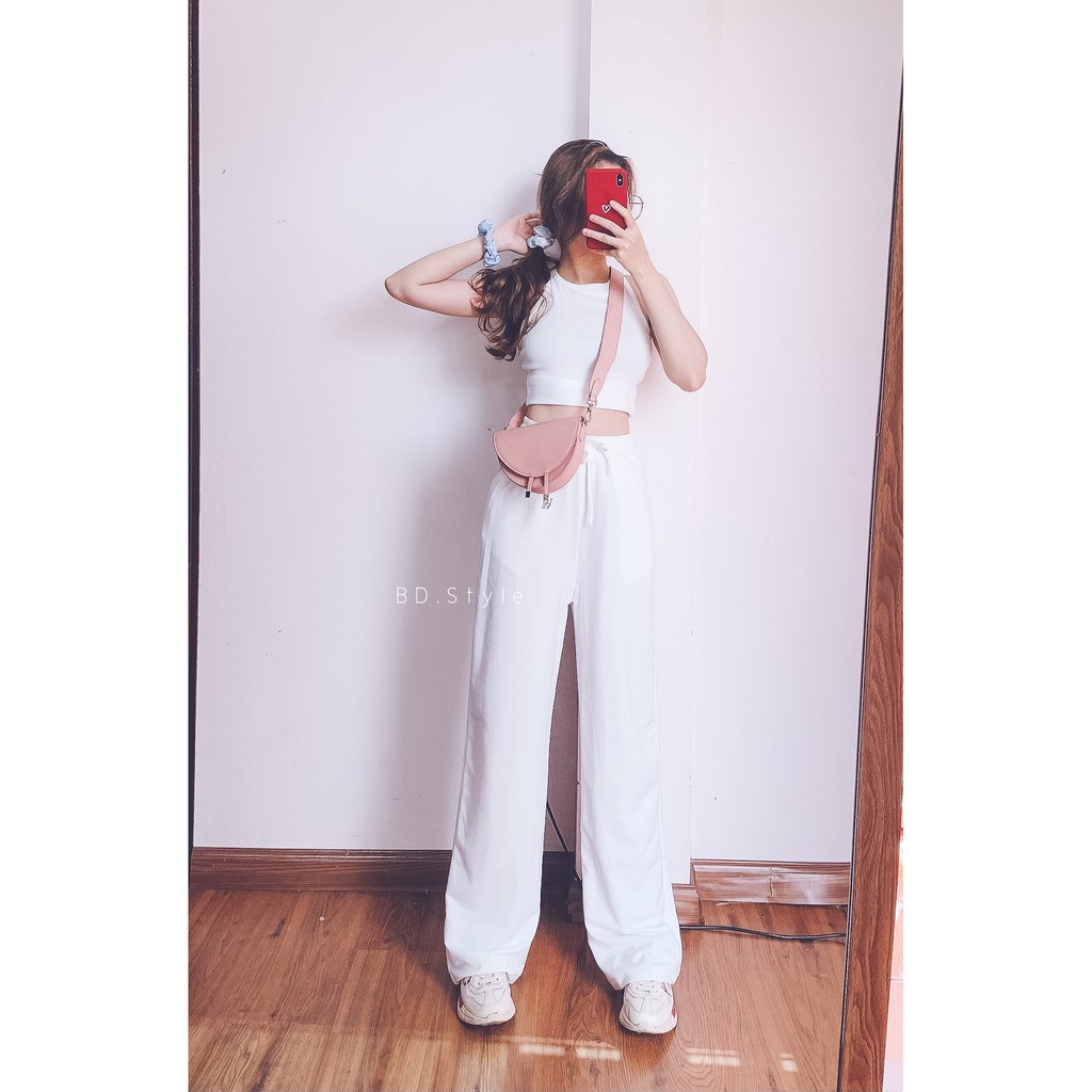 Quần Ống Suông Chất Nỉ Basic Form Rộng Culottes Siêu Xinh 💗 | BigBuy360 - bigbuy360.vn