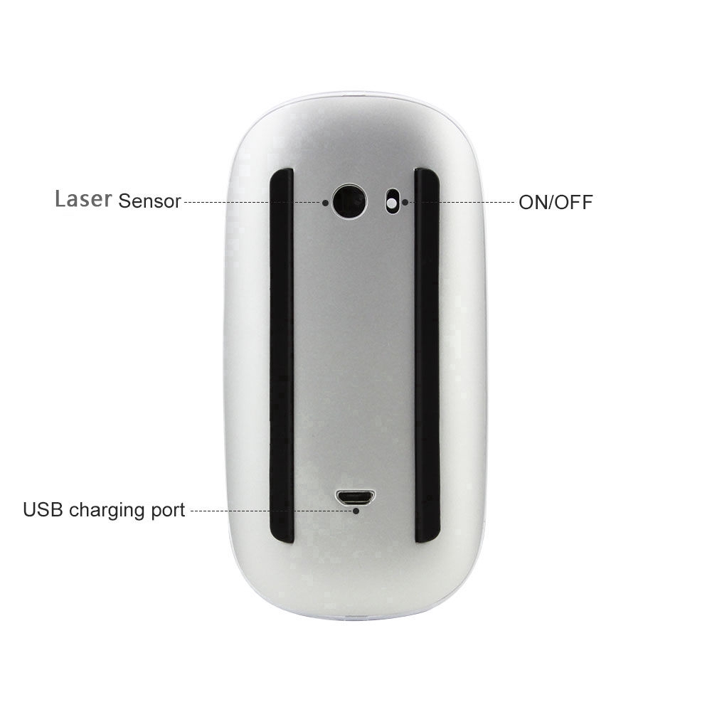 Chuột không dây cảm ứng 2.4g 1600dpi chuột im lặng có thể sạc lại