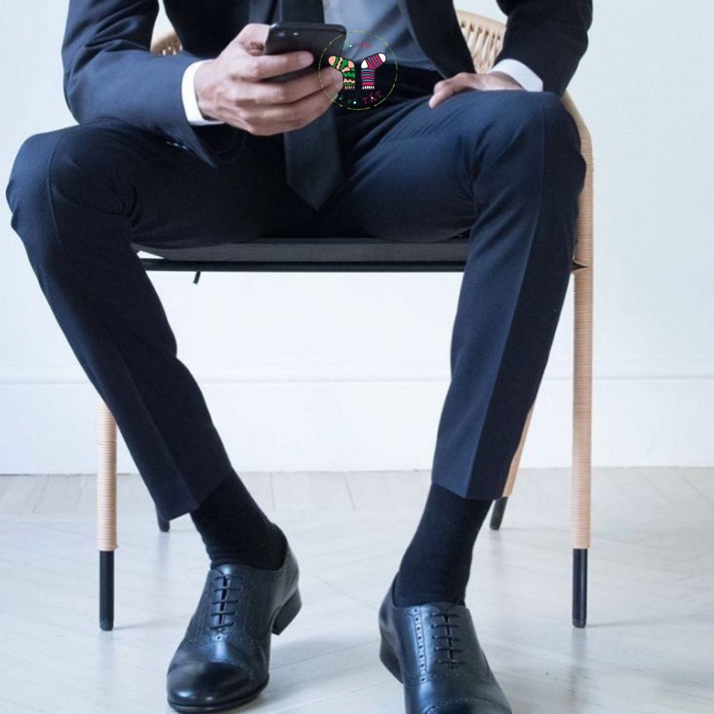 Tất Đen Cao Cổ Nam Có Tất dài 21cm, dày dặn nhưng thoáng mát _ FULLDEN