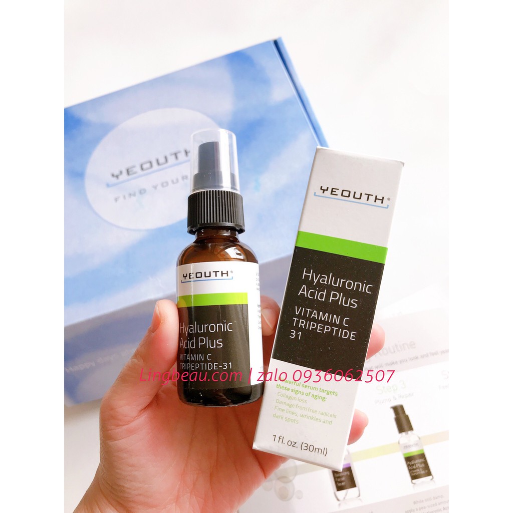 Serum cấp nước, sáng da, chống lão hóa Yeouth Hyaluronic Acid Plus Vitamin C Tripeptide 31