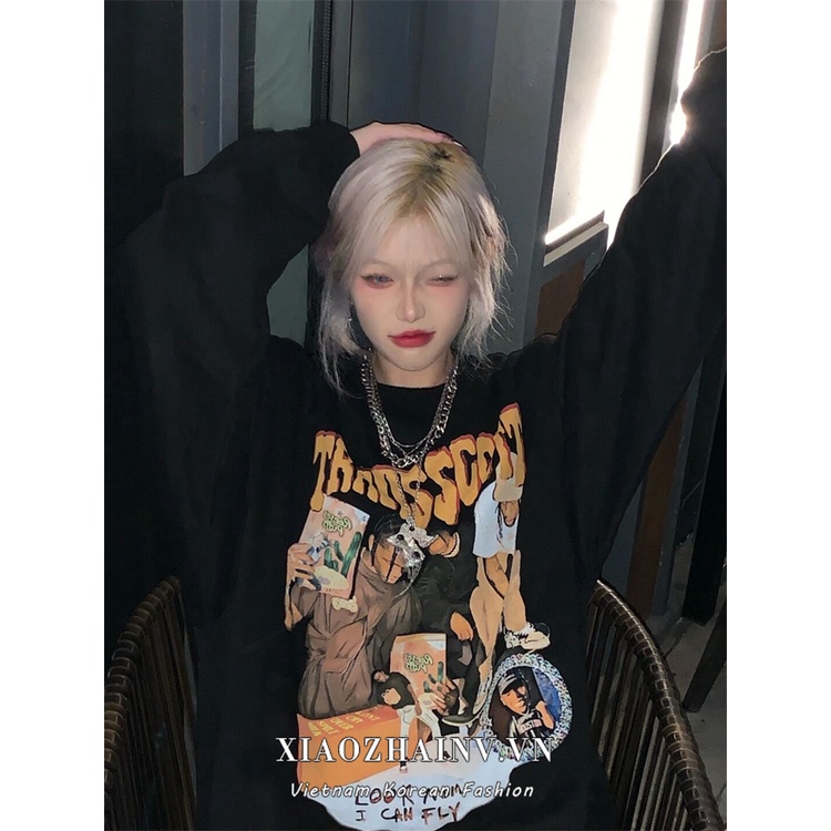  Xiaozhainv Áo Nữ Tay Dài In Hình Thời Trang Vintage 6 Màu Tùy Chọn | BigBuy360 - bigbuy360.vn