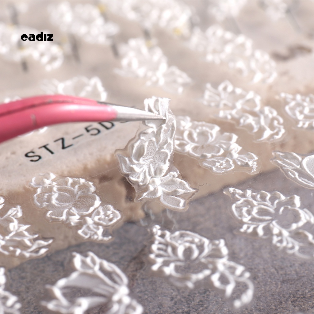 Miếng Dán Trang Trí Móng Tay Chuyển Đổi Màu Trắng Lâu Trôi