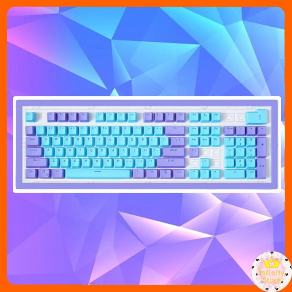 [ĐỘC QUYỀN] SET KEYCAP PBT DOUBLESHOT 104 PHÍM MIX MÀU XUYÊN LED INFINY DECOR