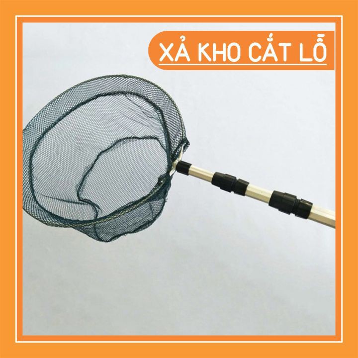 [Khuyến Mãi Lớn] Vợt Cá Gấp Gọn Vành Tròn INOX 1m5 - 2m1 VCG-01