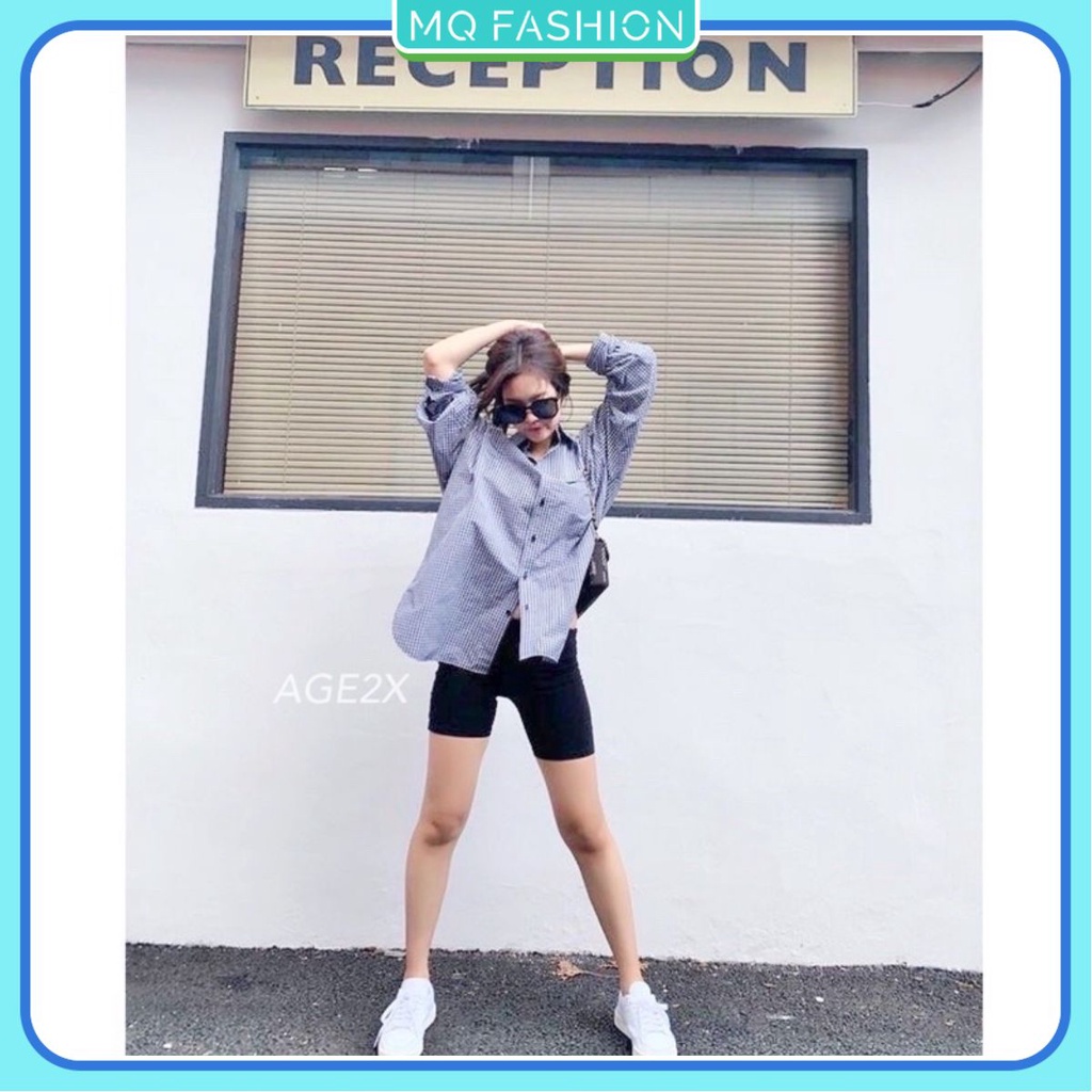 Quần biker Nữ short ngắn cạp cao nâng mông mặc nhà M Fashion BK01