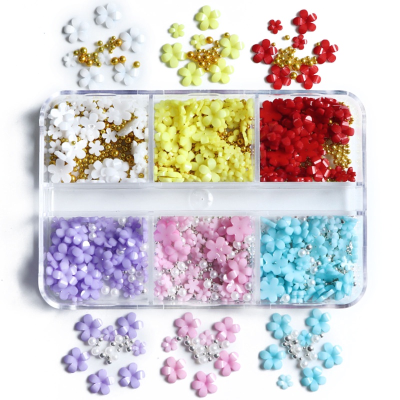 Sa Hộp Hạt Ngọc Trai 3D Đính Móng Nghệ Thuật