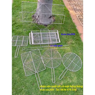 Vỉ nướng inox sus304 cao cấp - hoàn ngay 200% nếu bị gỉ sét - đủ các kích thước lớn nhỏ