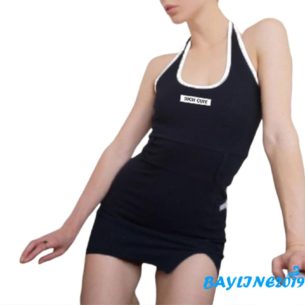 Đầm eo cao thiết kế dây choàng cổ gợi cảm thời trang mùa hè cho nữ