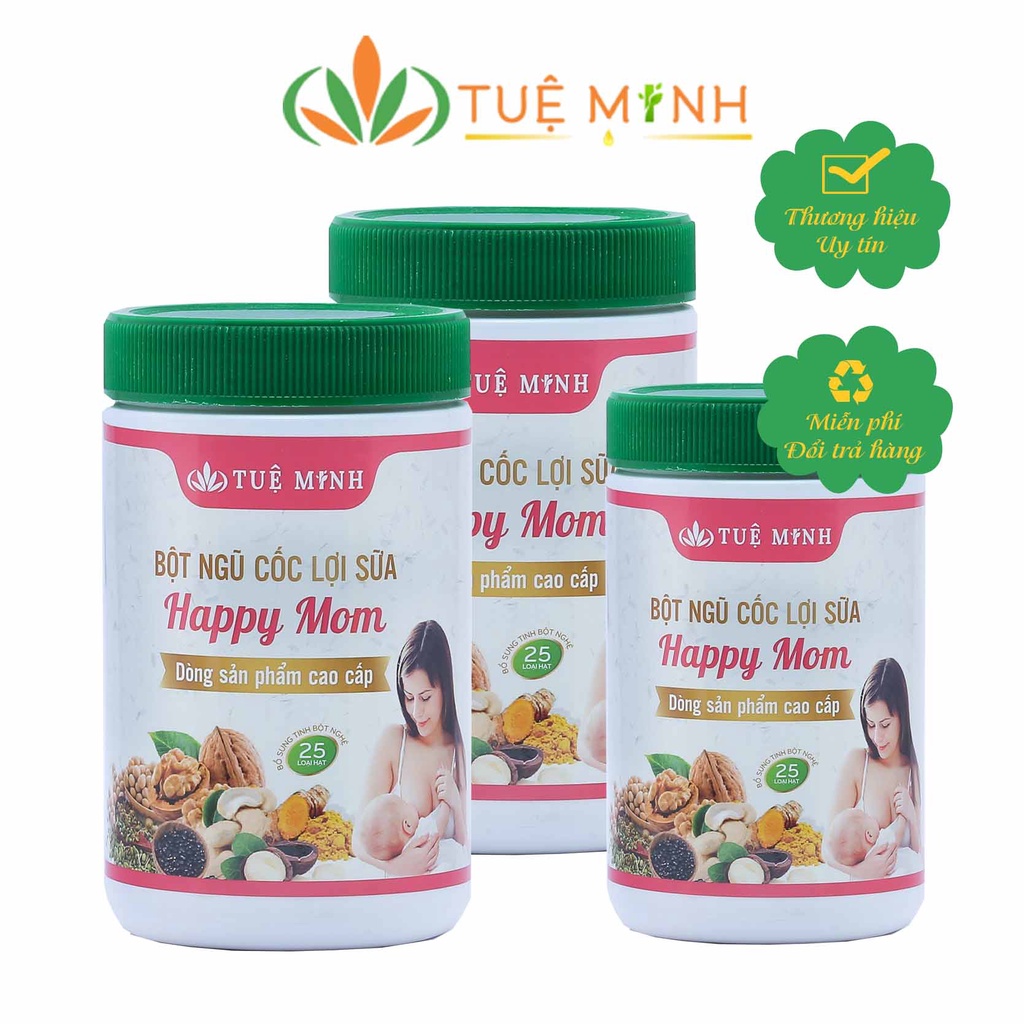 Ngũ cốc Lợi Sữa Tuệ Minh Sữa Về Nhanh - Giảm Cân Cho Mẹ - Tốt Sữa Cho Con - hộp 0,5kg (25 loại hạt)