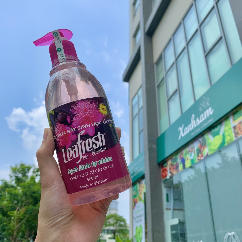 Nước Rửa Bát Chén Sinh Học Ổi Tím 500ml Leafresh - Xanhsam Organic