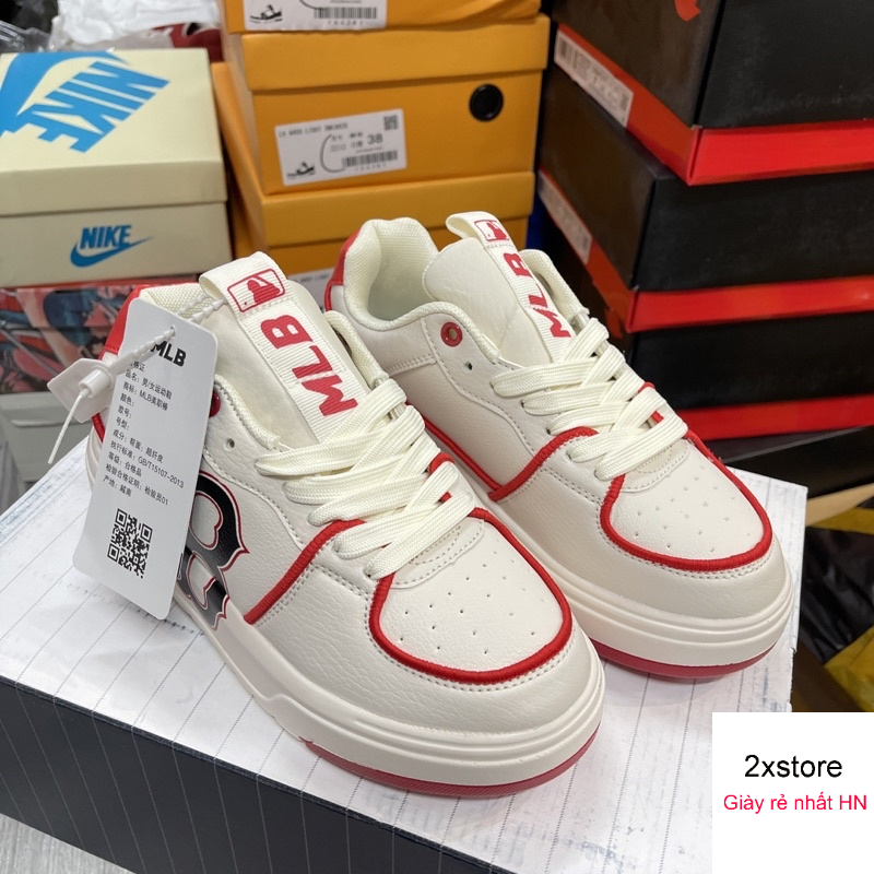 Giầy MLB chữ B trắng đỏ siêu đẹp fullbox