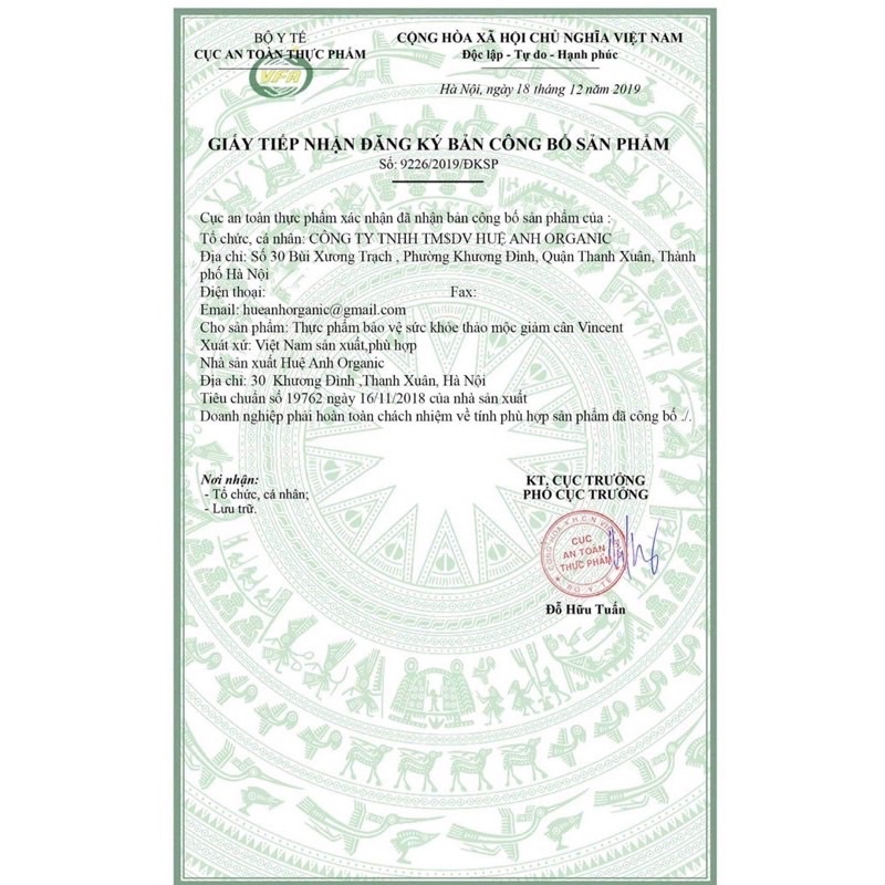 Tăng cân VINCENT liệu trình 30 ngày bất chấp cơ địa khó và gầy lâu năm tăng từ 3-6kg