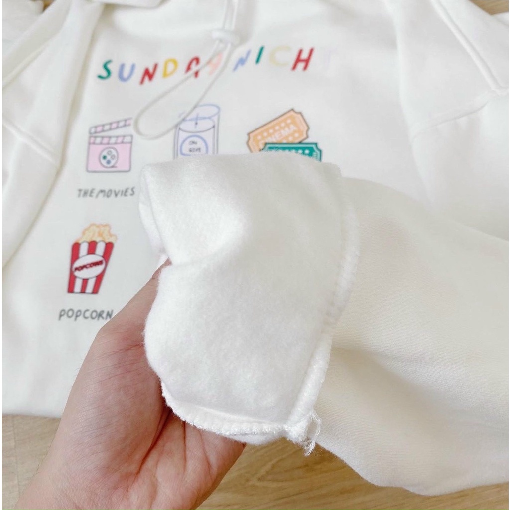 Áo HOODIE SUNDAY Cao Cấp Nam Nữ Chất Nỉ Bông Ngoại Dày Dặn