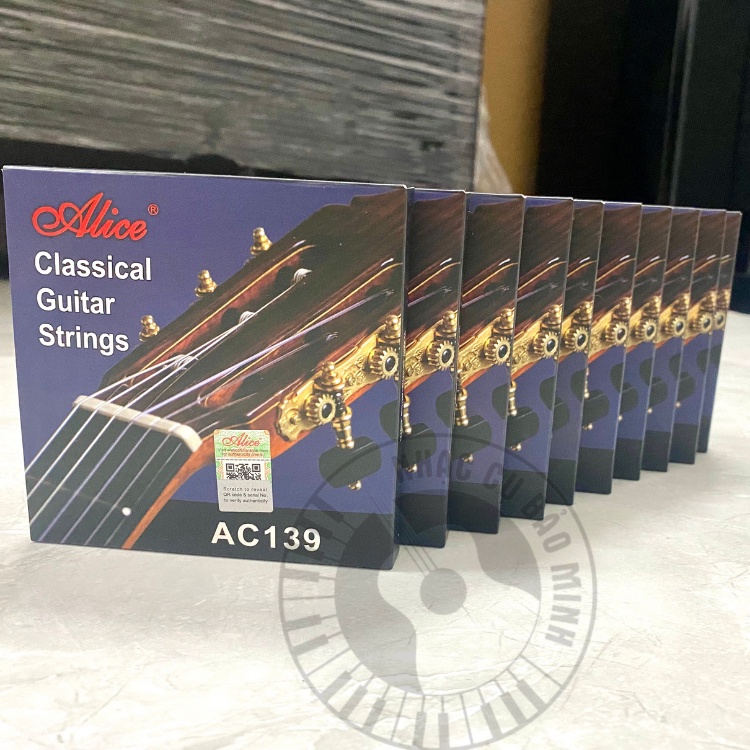 Dây đàn guitar classic Alice AC139, phụ kiện âm nhạc, phụ kiện guitar Alice chính hãng.Tặng kèm phím gảy guitar