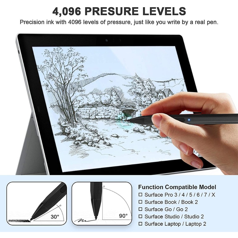Bút cảm ứng Psy 4096 dành cho Surface Pro 5 6 7 Go Book Laptop