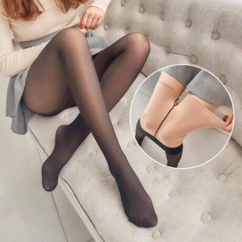 Quần Tất 3d6s Lót Nỉ Co Dãn Siêu Đẹp Hoa Anh Đào