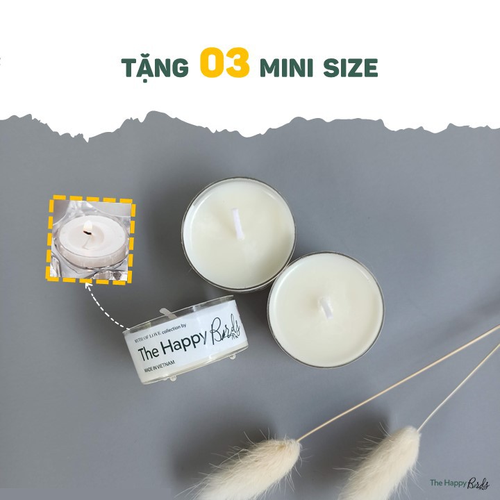 Nến thơm phòng thư giãn Nắp tượng thạch cao tinh dầu tiên nhiên tái tạo năng lượng tươi mới 9 mùi  200 gram