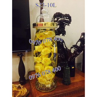 [ CHÍNH HÃNG ] Bình Ngâm Rượu Hàn Quốc 10 Lít , Bình Thuỷ Tinh Yongcheon, BHQ-S23