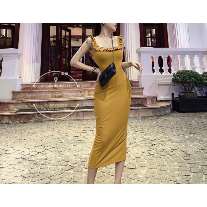 Váy 2 dây bèo ôm body