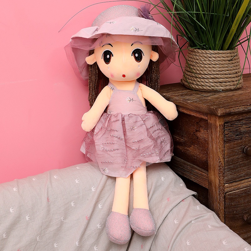 Búp Bê Mũ Rơm Cao Cấp - Gấu Bông Kích Thước 45cm Và 60cm