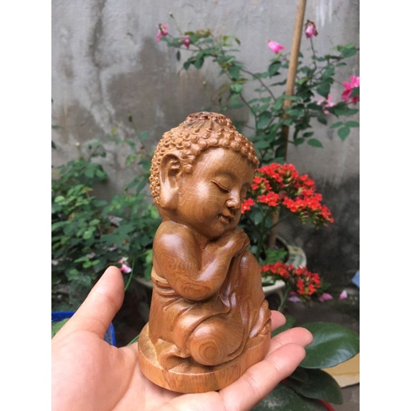 Tượng phật an nhiên gỗ bach xanh