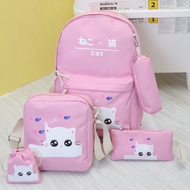 BALO COMBO Mèo HÀN QUỐC,Balo Thời Trang ,Ba lô Đi Học nữ,Balo Giá Rẻ,Balo ulzzang,Balo Nam nữ,Balo Giá Rẻ,
