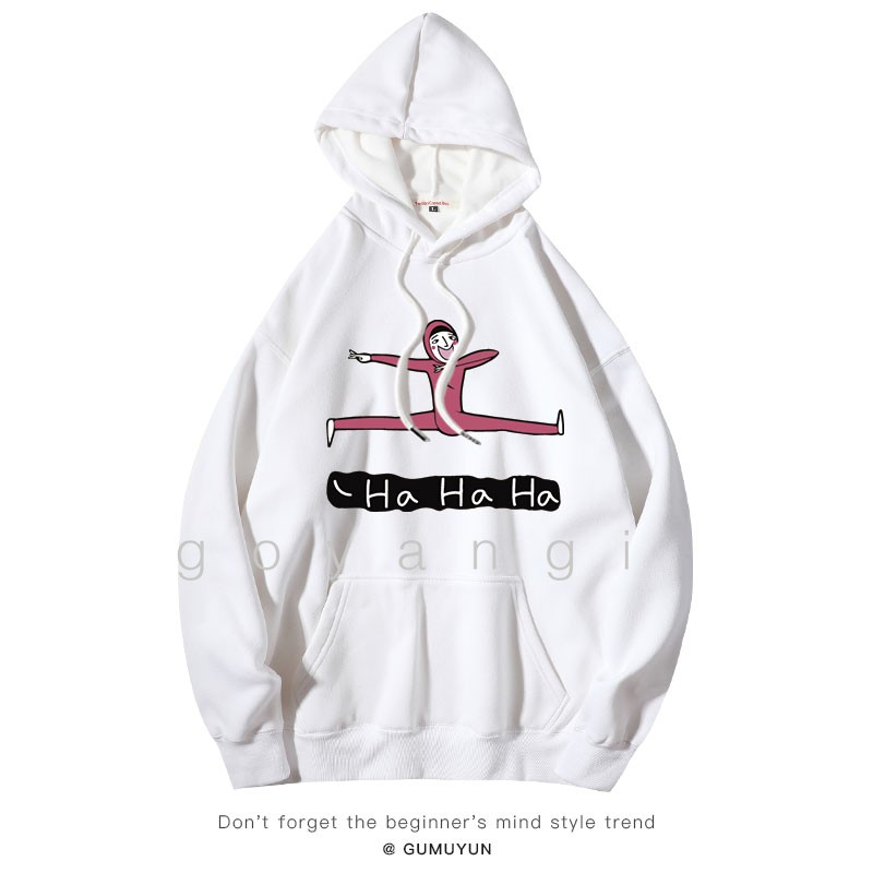 Áo chất  Áo hoodie Ha Ha ha nam nữ unisex form rộng oversize phong cách ulzzang hàn quốc