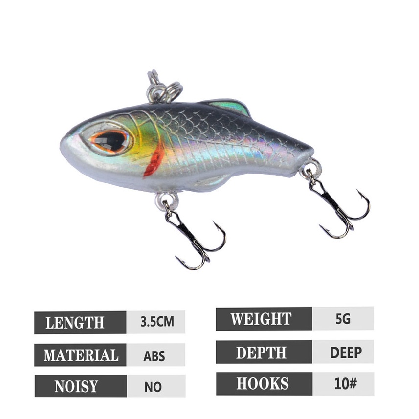 Mồi Câu Cá Giả Bằng Kim Loại Abs 3.5cm