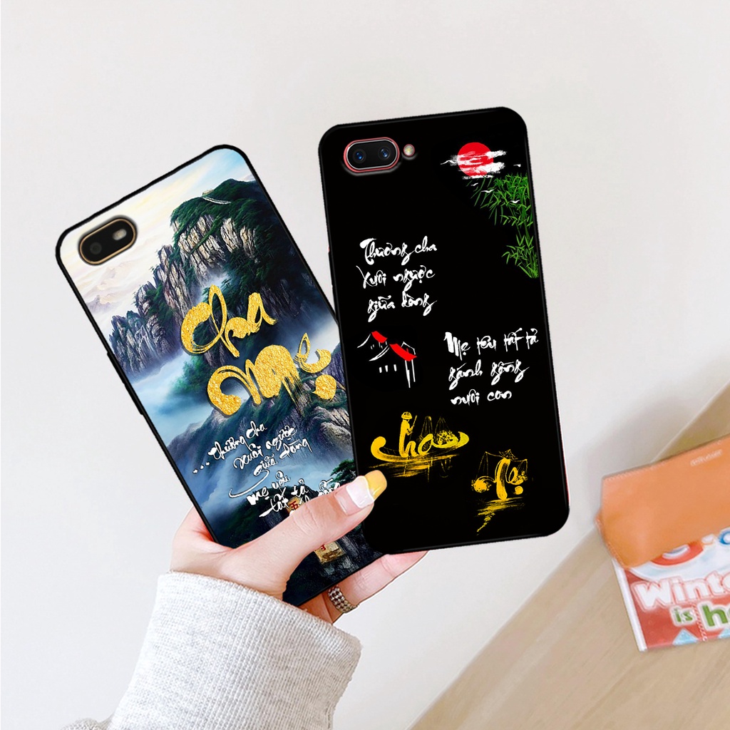 Ốp lưng Oppo A3s / Oppo A1k in hình phong cách chữ thư pháp cha mẹ, tài lộc