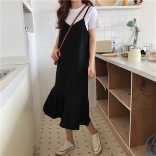 (CÓ SẴN) ĐẦM 2 DÂY ĐUÔI CÁ DÁNG DÀI