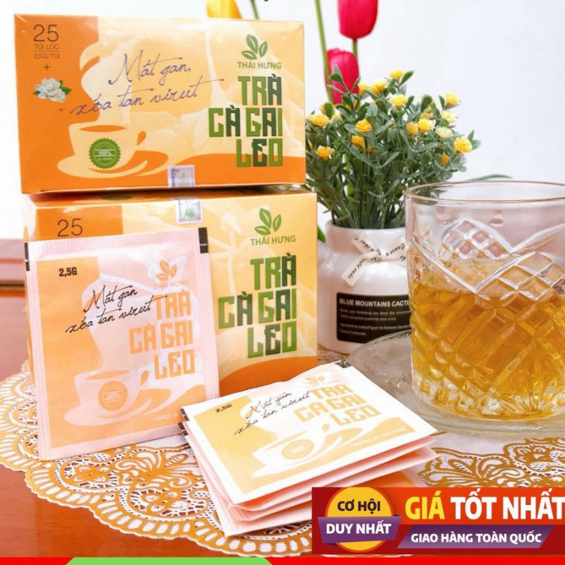 Trà Cà gai leo Thái Hưng Thượng hạng mat gan, giải độc, xóa tan mụn nhọt