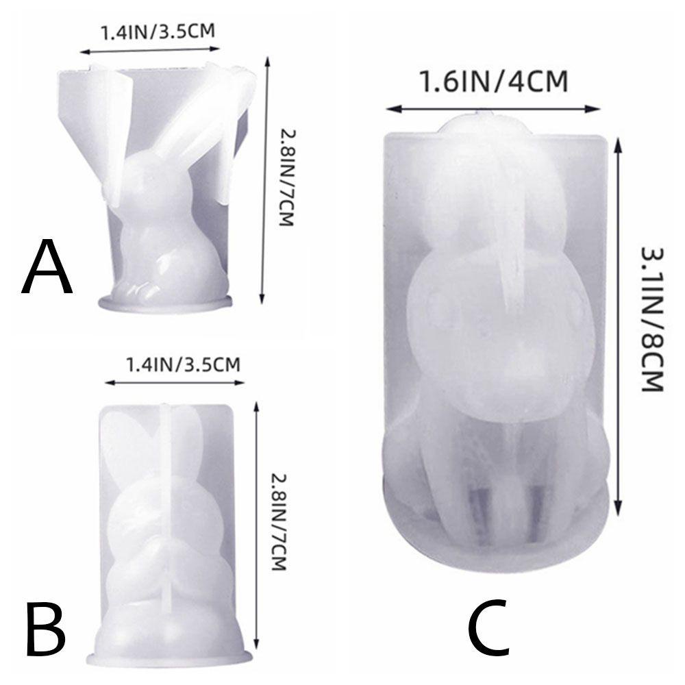 AUGUSTINA Khuôn Silicone Làm Bánh Tạo Hình Thỏ 3D Dễ Thương
