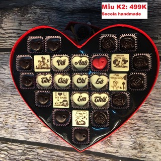 Socola Valentine Handmade (Viết chữ theo yêu cầu) K2