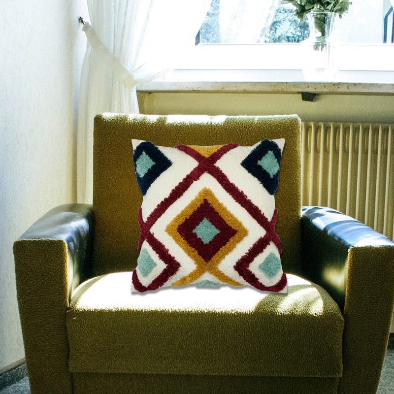 Vỏ Gối Vải Nỉ Họa Tiết Hình Học Phong Cách Bắc Âu