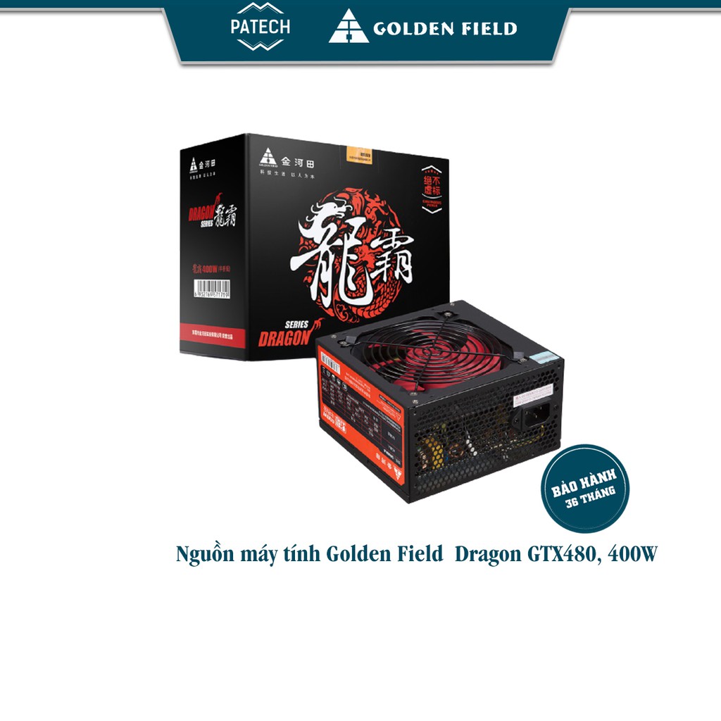 Nguồn máy tính Golden Field  Dragon GTX480, 400W - Hàng Chính Hãng