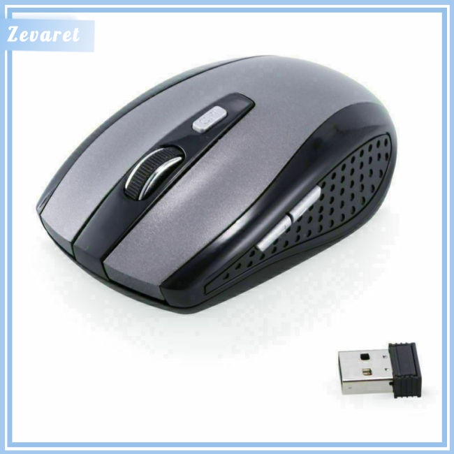 Chuột Quang Không Dây Zevaret 2.4GHz + ĐầU NhậN USB Cho PC/Laptop