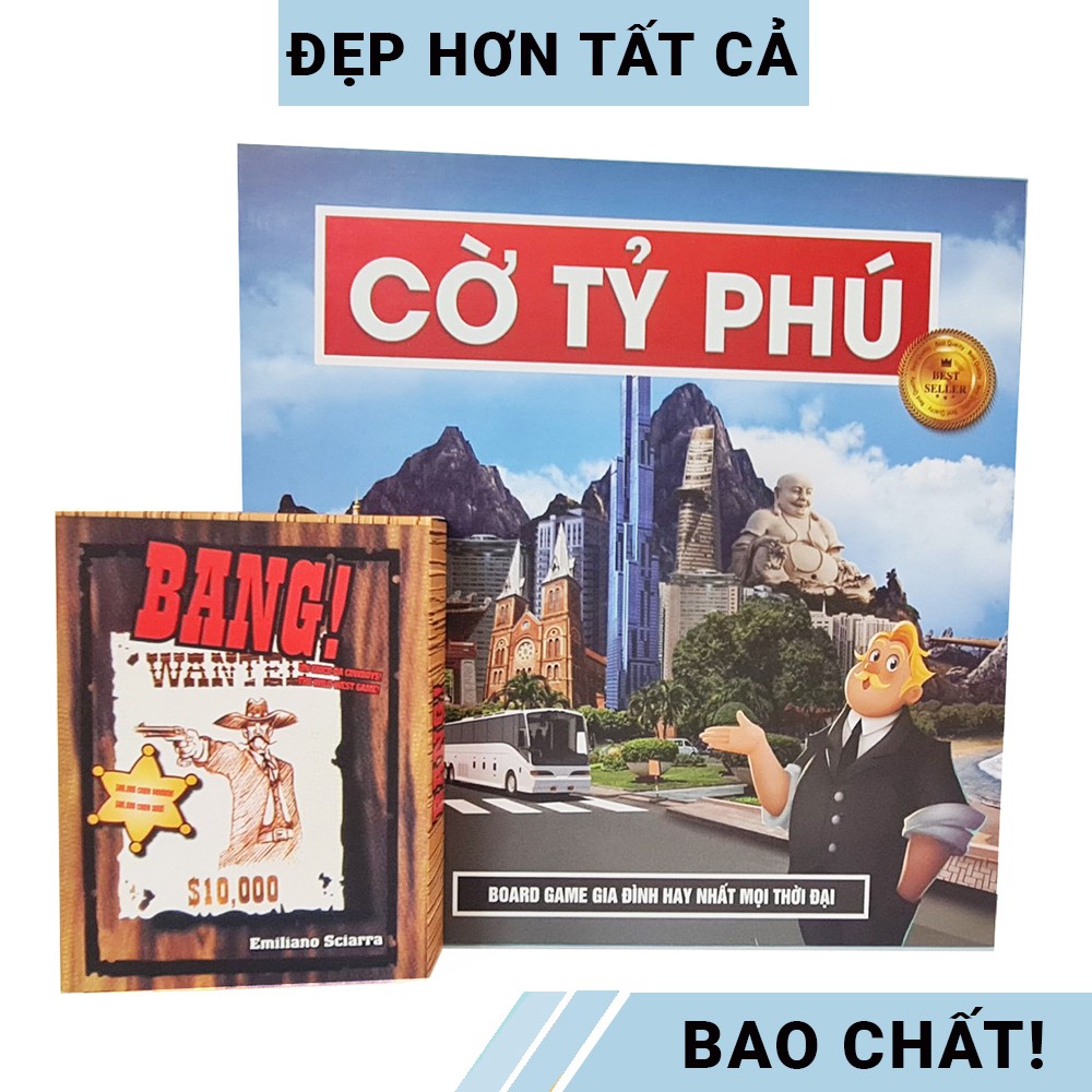 Đồ chơi board game Cờ tỷ phú loại xịn + game nhập vai bắn súng Bang [SIÊU KHUYẾN MẠI]
