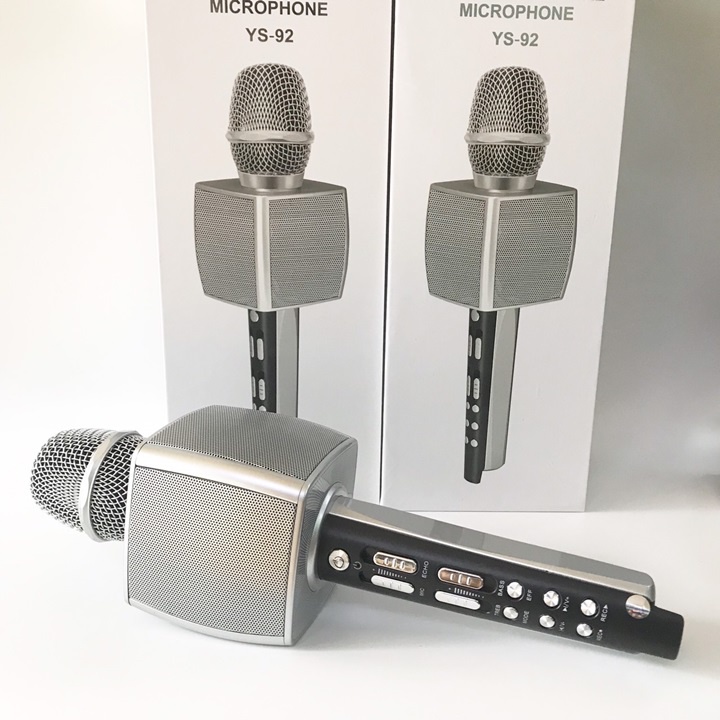 [Mã ELHACE giảm 4% đơn 300K] Micro Karaoke Không Dây Bluetooth Kèm Loa YS 92, Echo Hay