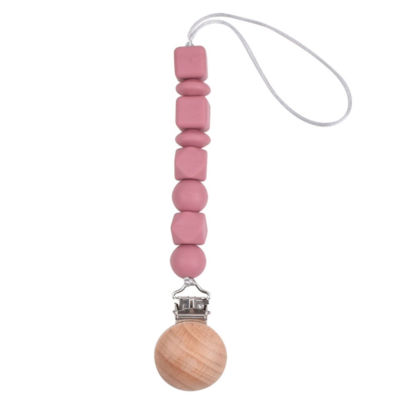 Chuỗi Kẹp Núm Ti Giả Bằng Silicon DIY Cho Bé Ngậm Nướu