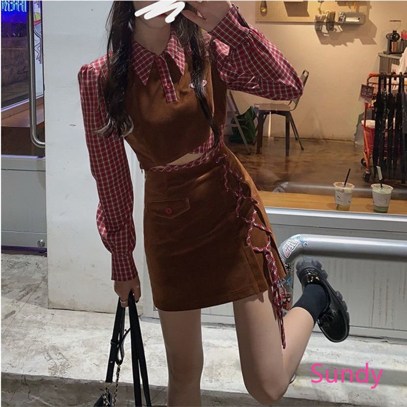 Áo Sơ Mi Tay Dài Họa Tiết Kẻ Sọc Phong Cách Vintage Ngọt Ngào Thời Trang Xuân Thu Cho Nữ