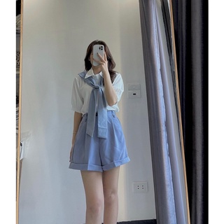 Set áo sơ mi thủy thủ kèm quần