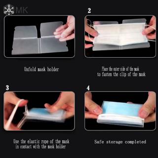 [Hàng mới về] Set 10 tấm nhựa PP gấp bảo vệ khẩu trang an toàn