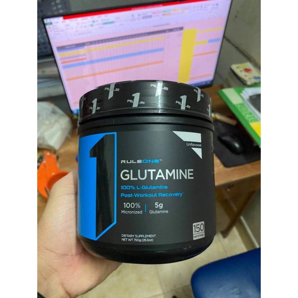 RULE1 GLUTAMINE R1 100% MICRONIZED TĂNG CƠ PHỤC HỒI CƠ BẮP SAU TẬP 150 SERVING